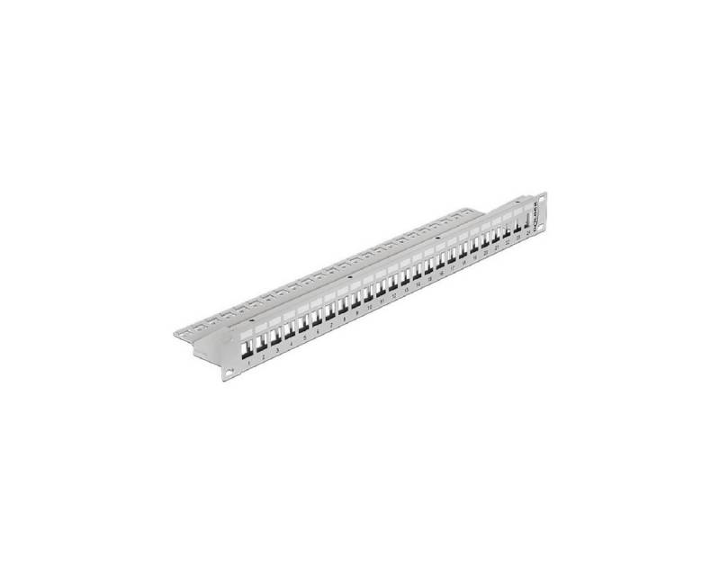 Delock 43302 - Delock 19 Keystone Patchpanel, 24 Port, grau Netzwerk-Patch-Panel" von Delock