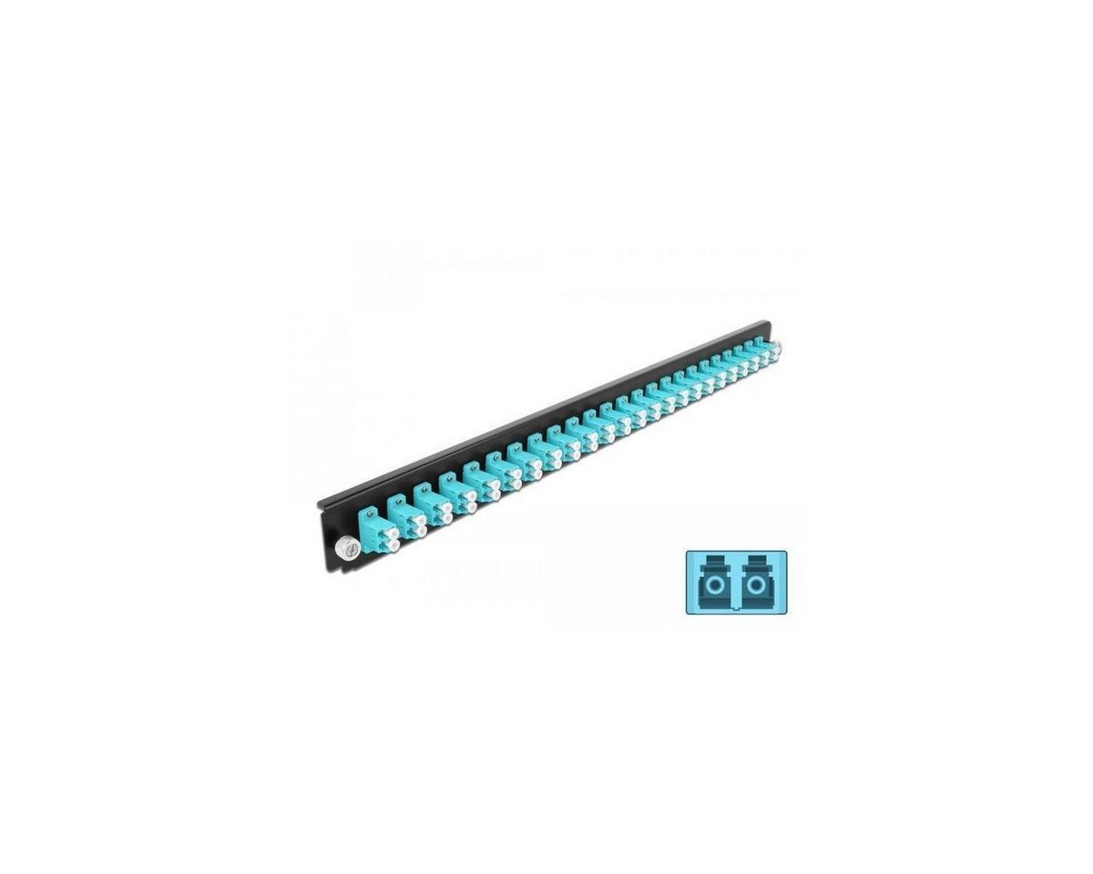 Delock 43360 - 19 LWL Spleißbox Frontblende 24 Port LC Duplex aqua Netzwerk-Patch-Panel" von Delock