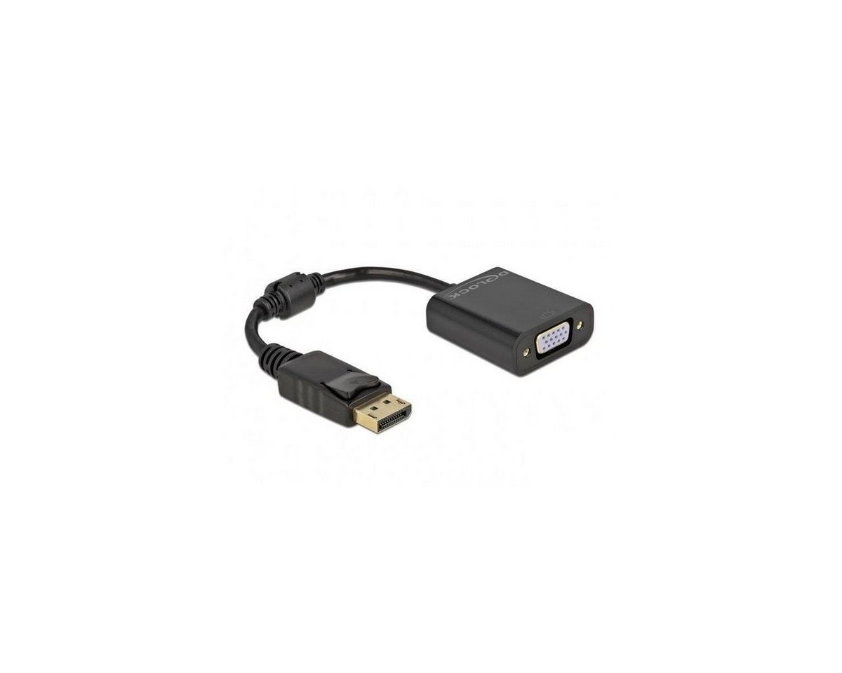Delock 61006 - Adapter DisplayPort 1.2 Stecker zu VGA Buchse schwarz Computer-Kabel, Display Port, DisplayPort von Delock
