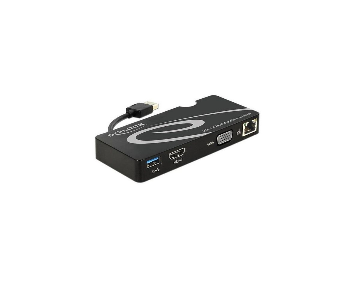 Delock 62461 - Adapter USB 3.0 zu HDMI / VGA + Gigabit LAN + USB 3.0 Computer-Kabel, USB A, USB (6,00 cm) von Delock