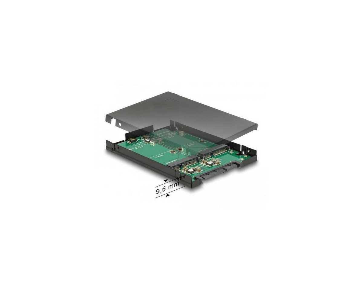 Delock 62594 - 2.5? Konverter SATA 22 Pin > 2 x mSATA mit RAID... Computer-Kabel, S-ATA, SATA von Delock