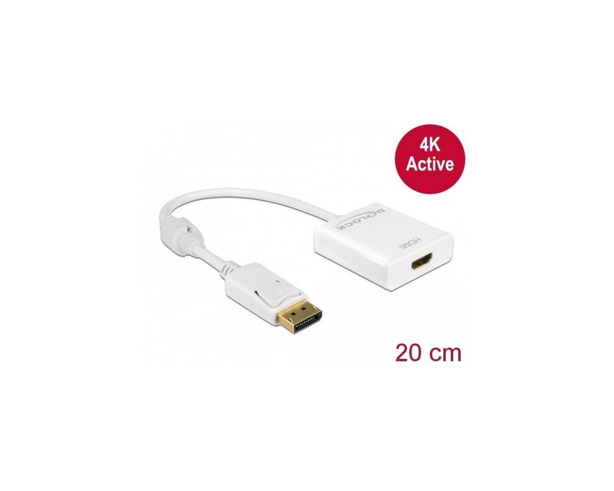 Delock 62608 - Adapter DisplayPort 1.2 Stecker > HDMI Buchse 4K... Computer-Kabel, Display Port, DisplayPort (20,00 cm) von Delock