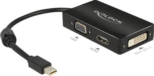 Delock 62631 DisplayPort / VGA / HDMI / DVI Adapter [1x Mini-DisplayPort Stecker - 1x VGA-Buchse, HD von Delock