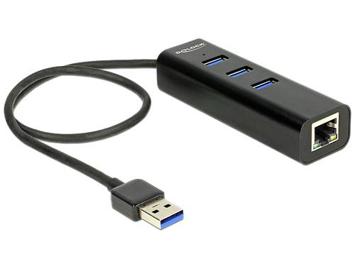 Delock 62653 USB 3.1 Gen 1-Hub Schwarz von Delock