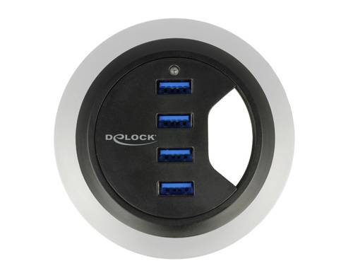 Delock 62868 4 Port USB 3.2 Gen 1-Hub (USB 3.0) Schwarz von Delock