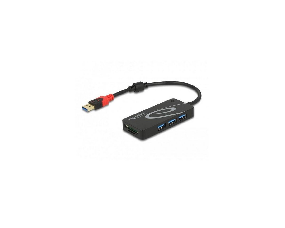 Delock 62899 - Externer USB 3.2 Gen 1 Hub USB Typ-A auf 3x USB... USB-Adapter USB A von Delock