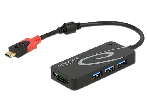 Delock 62900 USB-C® (USB 3.2 Gen 2) Multiport Hub Schwarz von Delock