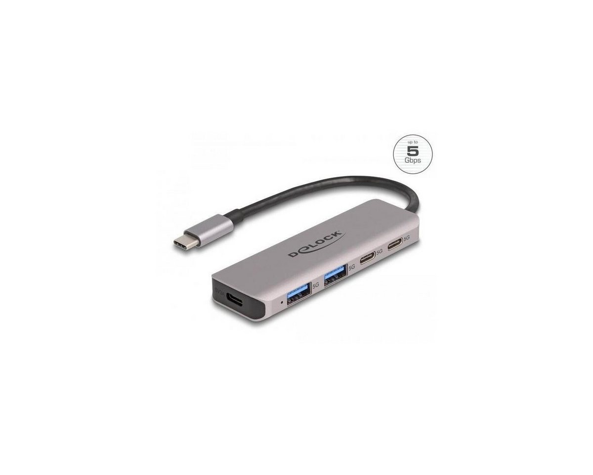 Delock 64239 - USB 5 Gbps 2 Port USB Type-C und 2 Port Typ-A... USB-Adapter USB C von Delock