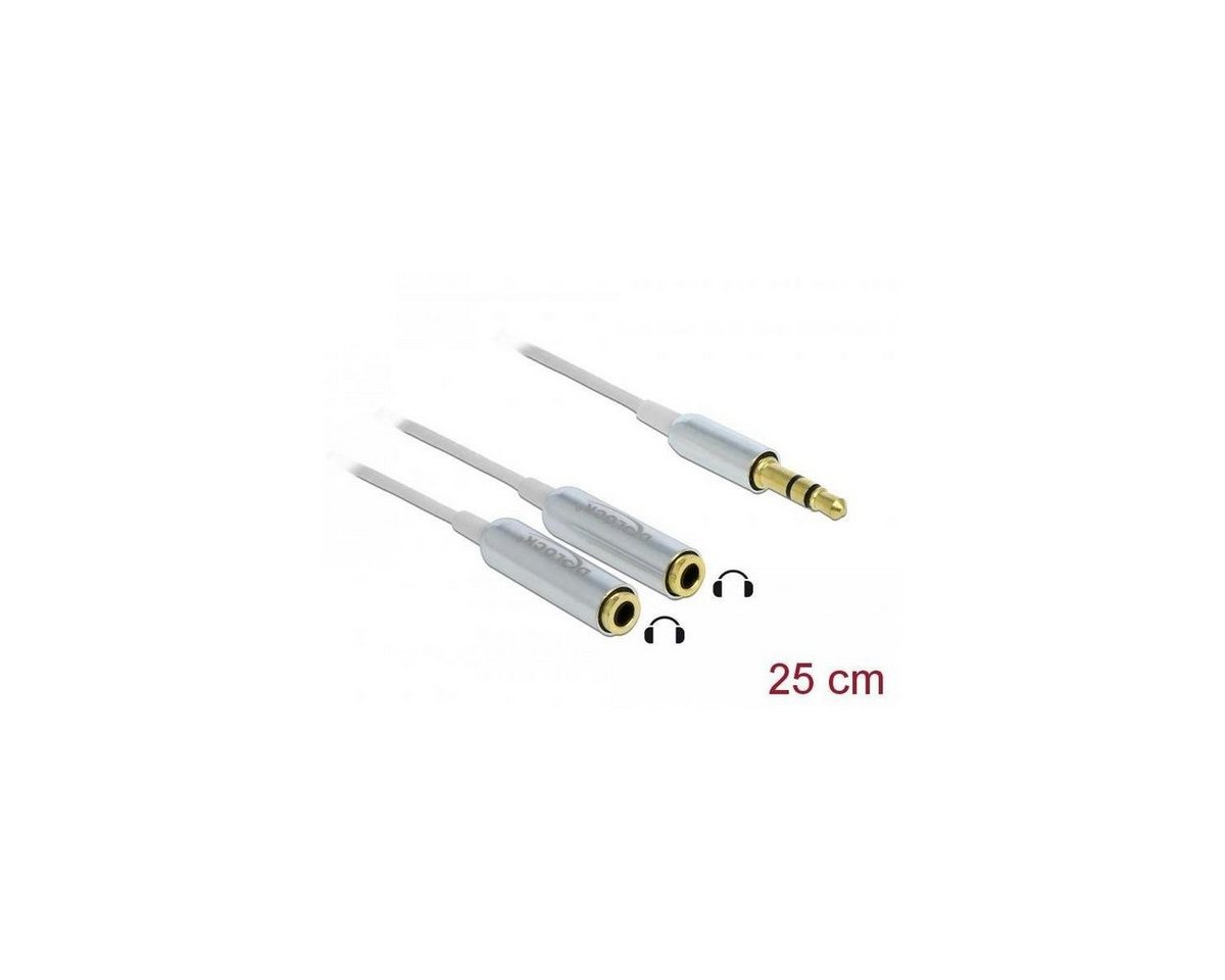 Delock 65355 - Kabel Audio Splitter Klinkenstecker 3,5 mm 3 Pin... Audio-Kabel, Klinkenstecker/-buchse 3.5mm, Klinke (25,00 cm) von Delock