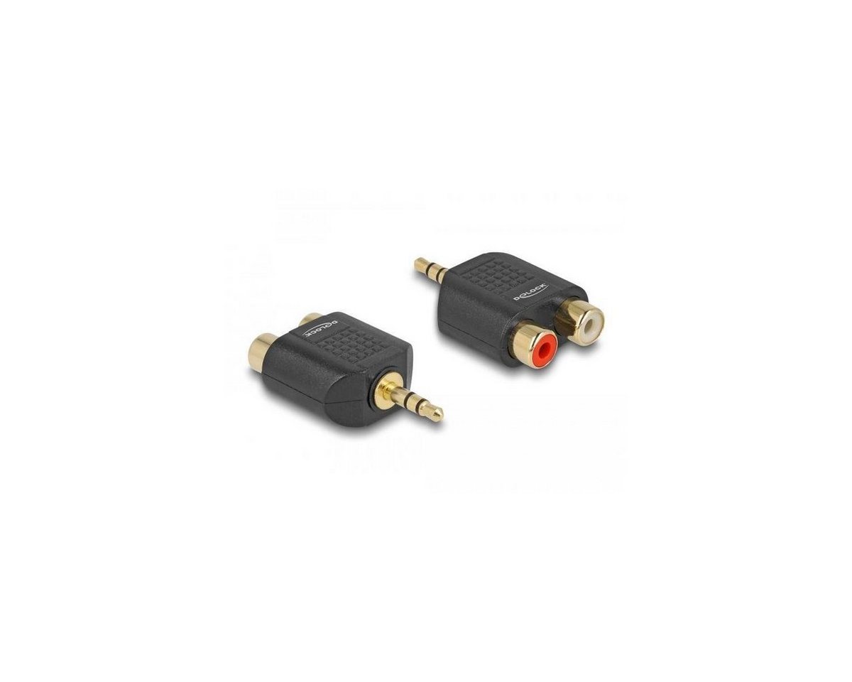 Delock 65365 - Adapter Audio Klinke 3,5 mm 3 Pin Stecker zu 2x... Computer-Kabel, Klinkenstecker/-buchse 3.5mm, Klinke von Delock