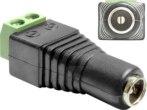 Delock 65421 DC (Strom) Adapter [1x DC-Buchse 5.5mm - 1x 2-Draht-Leitung] Schwarz 0.00m von Delock