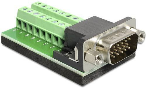 Delock 65424 VGA Adapter [1x VGA-Stecker - 1x Schraubklemmen] Schwarz 0.00m von Delock