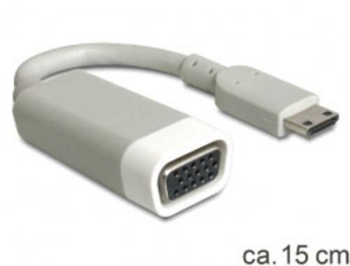 Delock 65471 HDMI / VGA Adapter [1x HDMI-Stecker C Mini - 1x VGA-Buchse] Weiß 15.00cm von Delock
