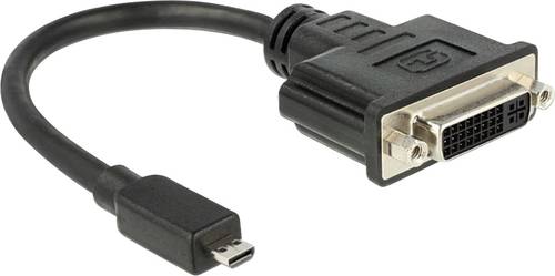 Delock 65563 HDMI / DVI Adapter [1x HDMI-Stecker D Micro - 1x DVI-Buchse 24+5pol.] Schwarz 20.00cm von Delock