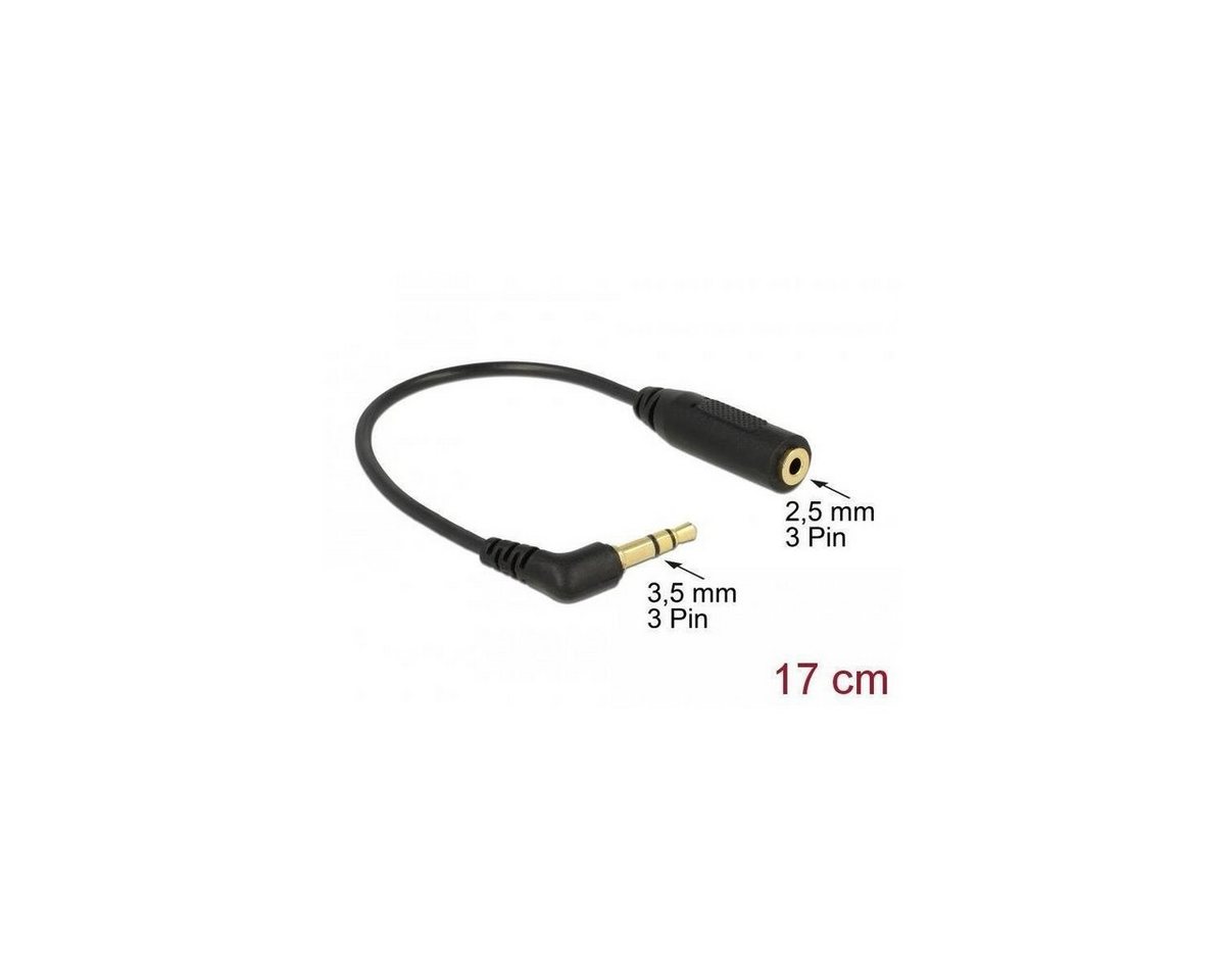 Delock 65675 - Audiokabel Klinkenstecker 3,5 mm 3 Pin gewinkelt... Audio-Kabel, Klinkenstecker/-buchse 3.5mm, Klinke (17,00 cm) von Delock