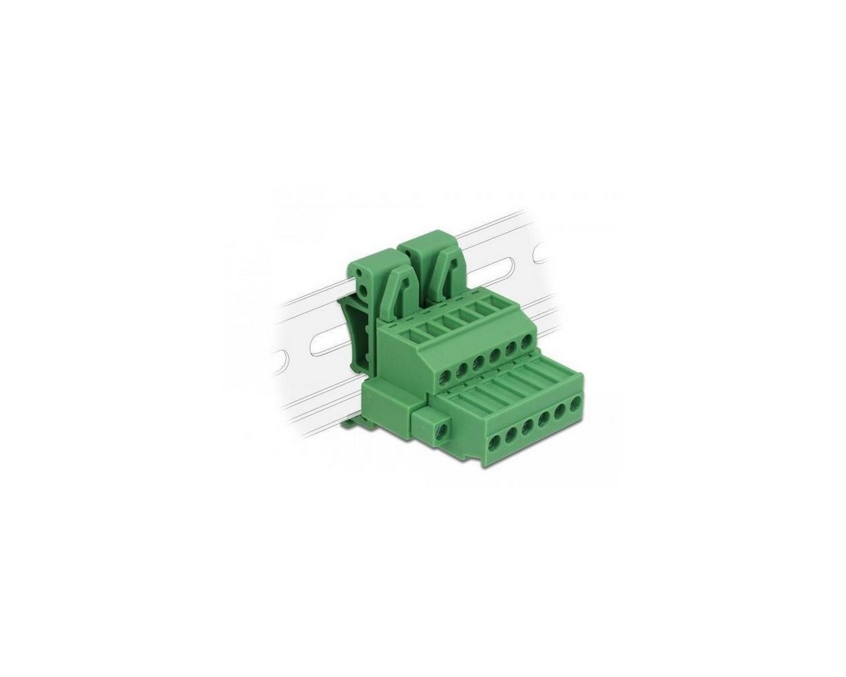 Delock 65942 - Terminalblock Set für Hutschienen 6 Pin mit... Computer-Kabel, Terminalblock, Terminalblock von Delock