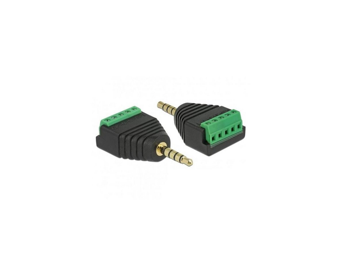 Delock 65947 - Adapter Klinkenstecker 3,5 mm zu Terminalblock 5 Pin Computer-Kabel, Klinkenstecker/-buchse 3.5mm, Klinke von Delock