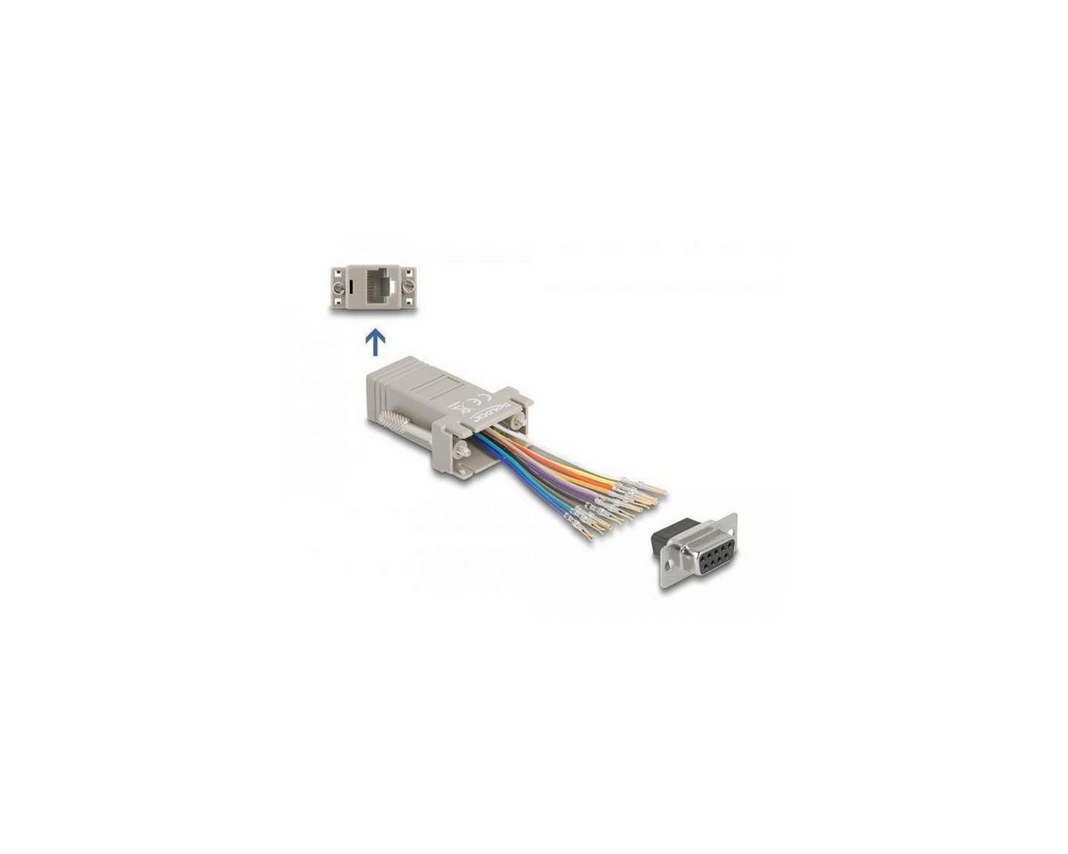 Delock 66472 - D-Sub 9 Pin Buchse zu RJ50 Buchse Montagesatz grau Computer-Kabel, D-Sub, D-Sub von Delock