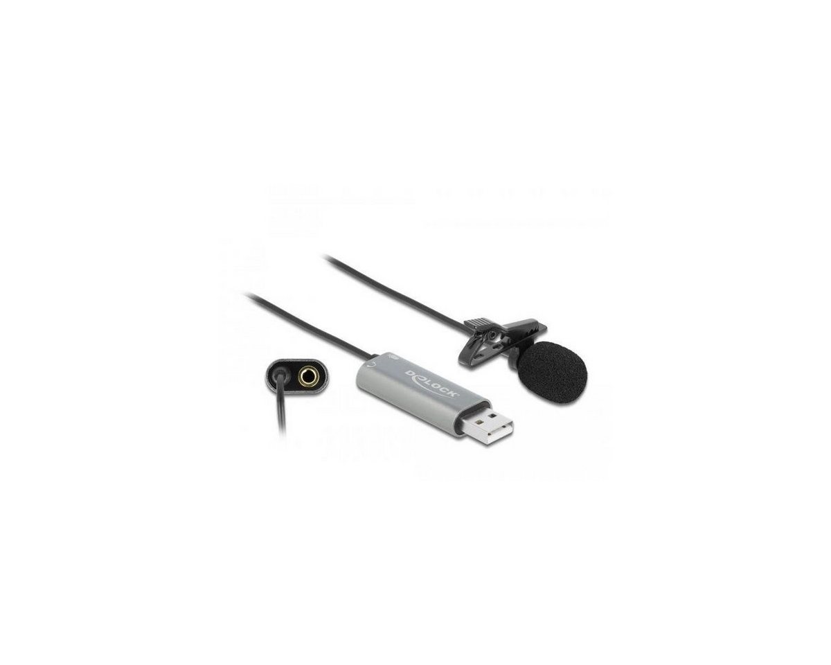 Delock 66638 - USB Krawatten Lavalier Mikrofon Omnid. 24 Bit /... Headset von Delock