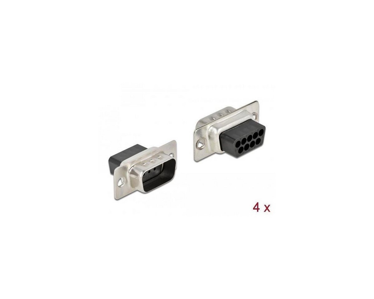 Delock 66708 - D-Sub 9 Pin Crimp Stecker, Metall, 4 Stück Computer-Kabel, D-Sub, D-Sub von Delock