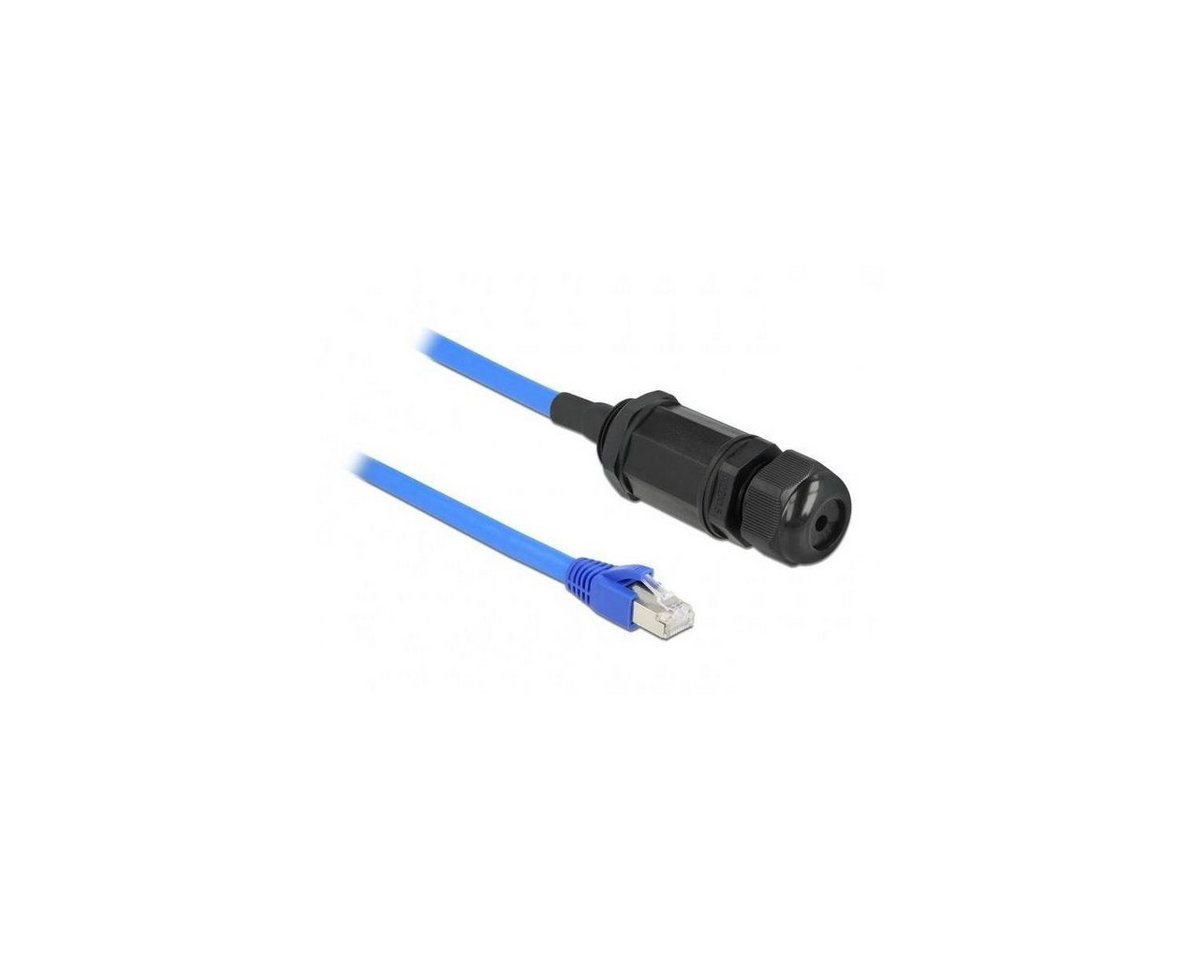 Delock 66808 - Netzwerkkabel RJ45, S/FTP, 0.25m, blau LAN-Kabel, (25,00 cm) von Delock