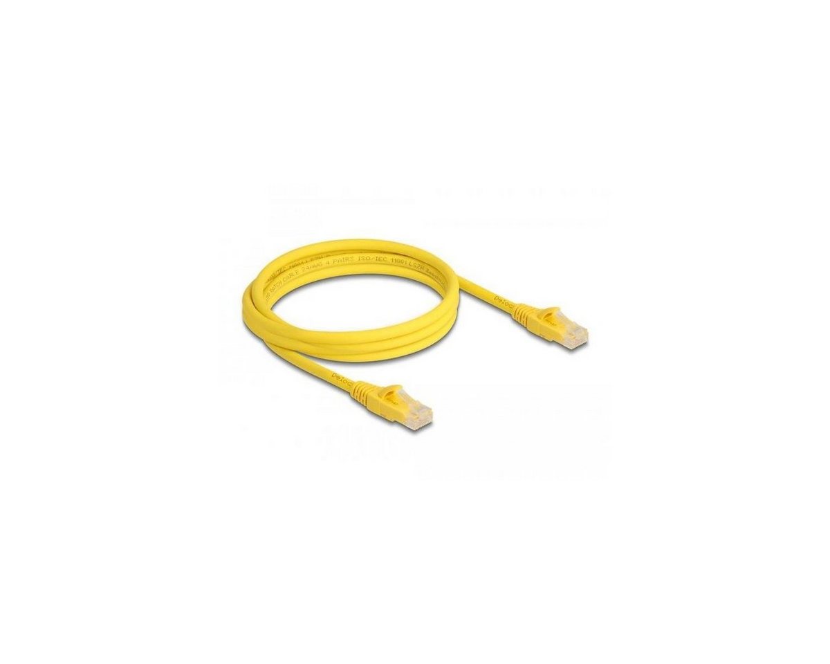 Delock 80102 - Patchkabel Cat.6a, U/UTP, 2m, gelb LAN-Kabel, (200,00 cm) von Delock