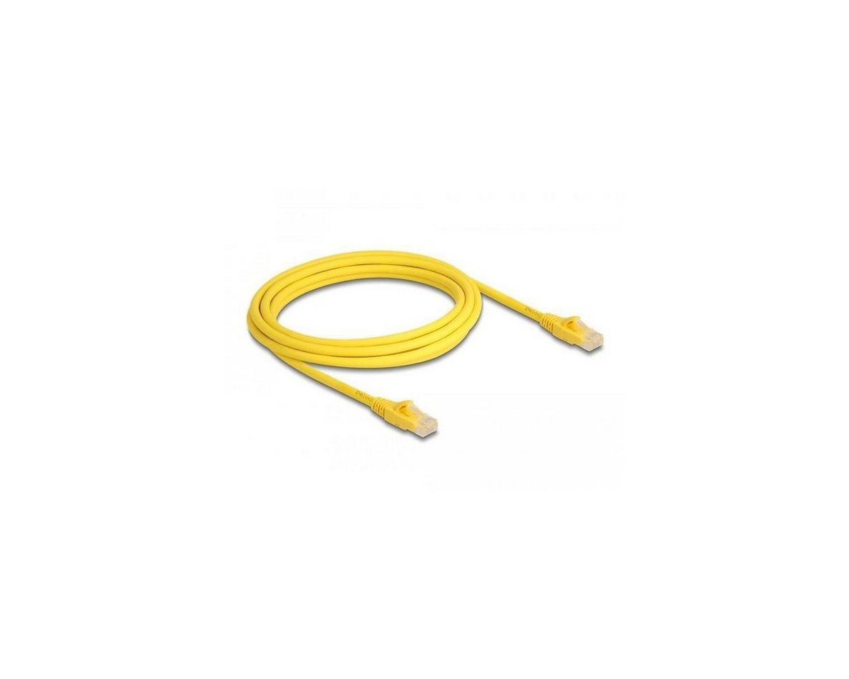 Delock 80103 - Netzwerkkabel RJ45, U/UTP, 3m, gelb LAN-Kabel, (300,00 cm) von Delock
