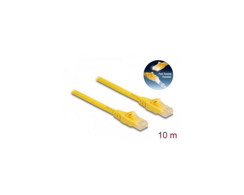 Delock 80105 - Patchkabel Cat.6a, U/UTP, 10m, gelb LAN-Kabel, (1000,00 cm) von Delock