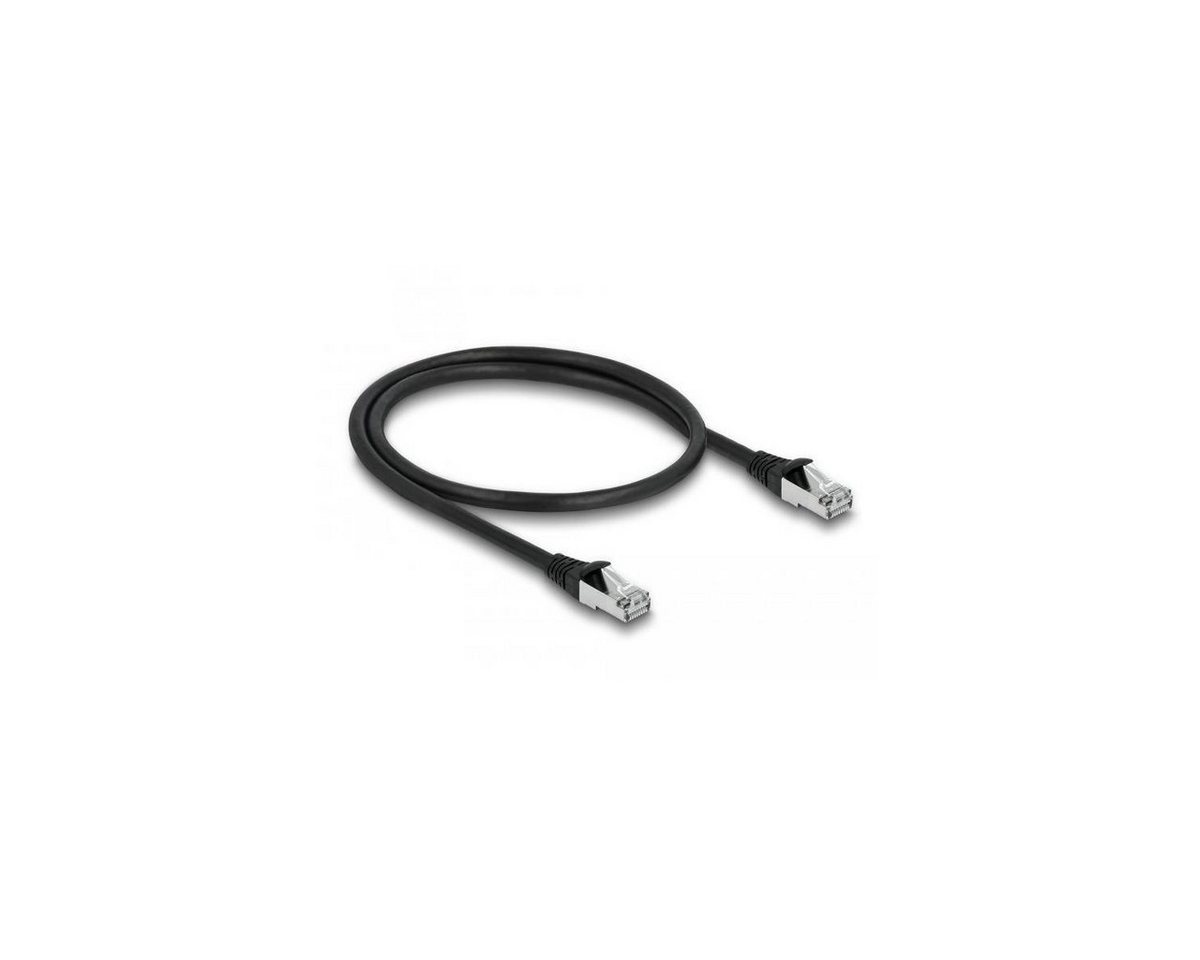 Delock 80133 - Netzwerkkabel RJ45, S/FTP, 0,5m, schwarz LAN-Kabel, (50,00 cm) von Delock