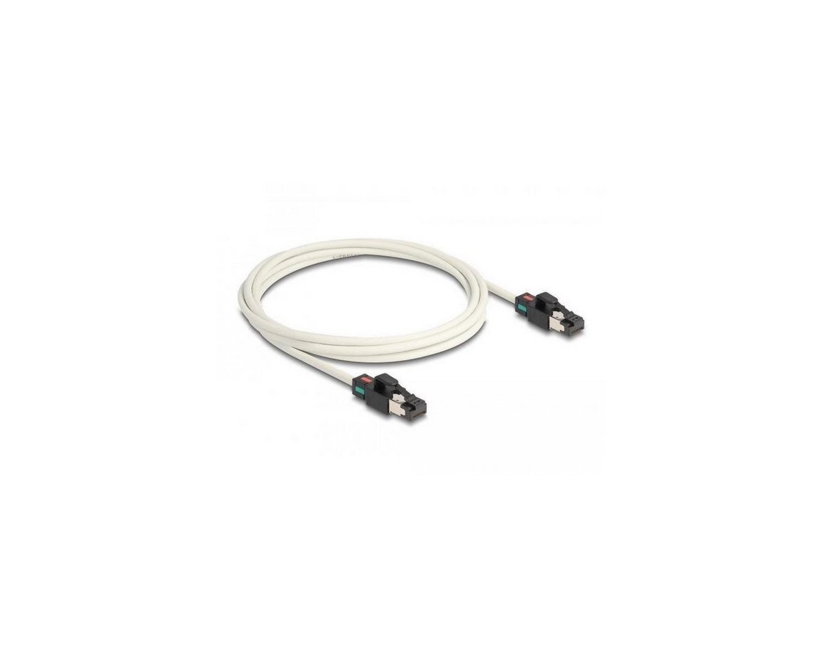 Delock 80170 - Netzwerkkabel RJ45, S/FTP, 2m, weiß LAN-Kabel, (200,00 cm) von Delock