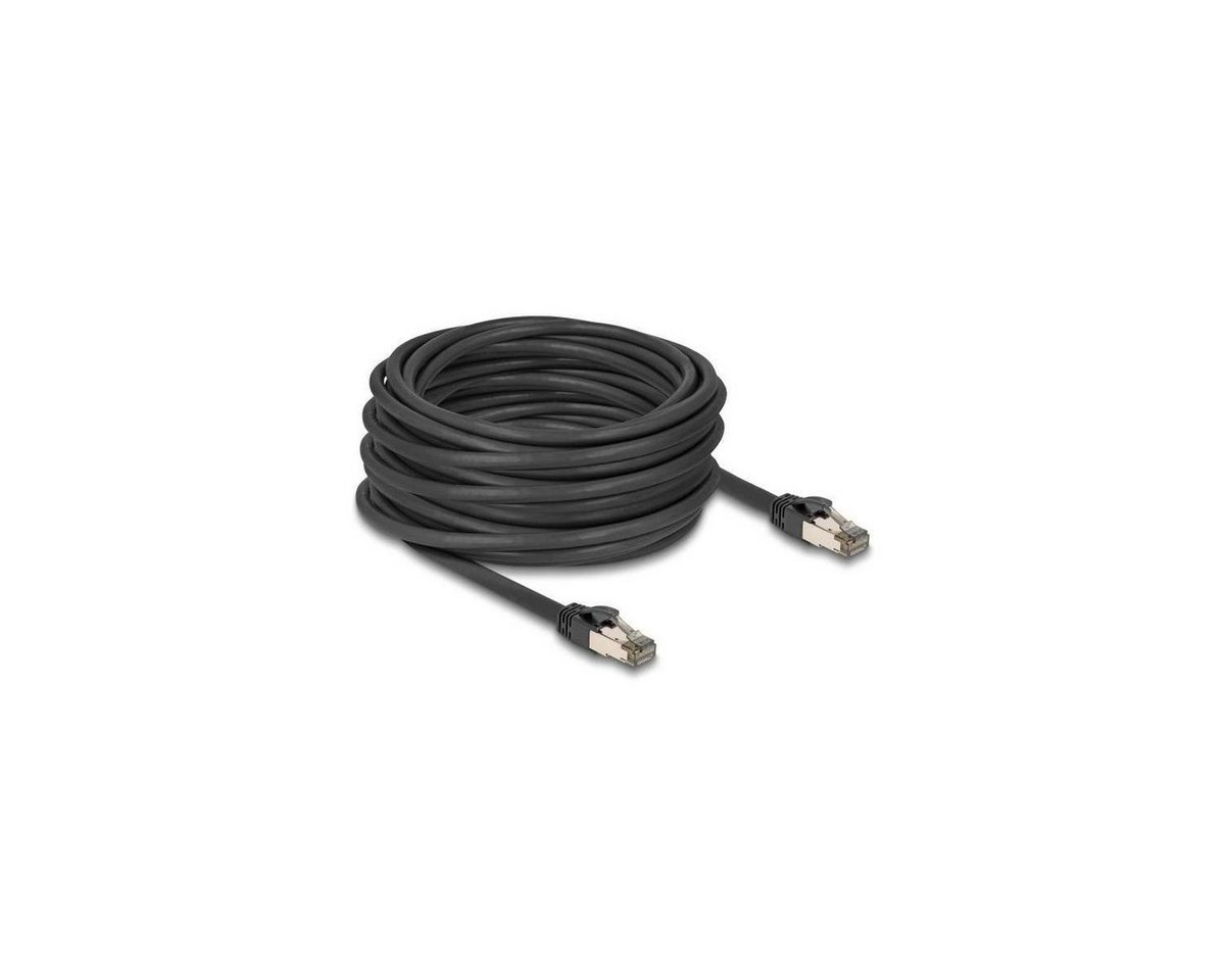 Delock 80245 - Patchkabel Cat.6, S/FTP, 15m, schwarz LAN-Kabel, (1500,00 cm) von Delock
