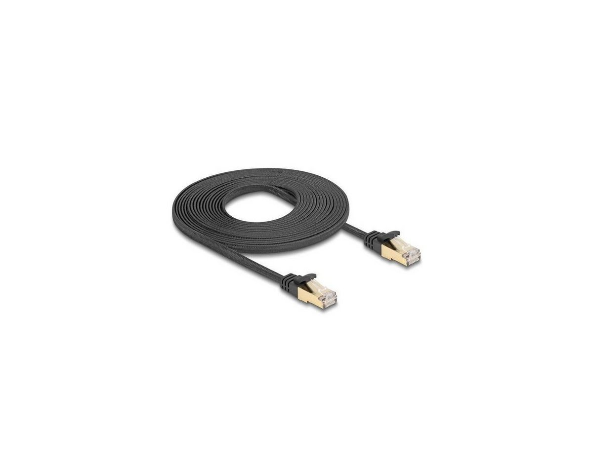 Delock 80328 - Patchkabel Cat.6a, S/FTP, 5m, schwarz LAN-Kabel, (500,00 cm) von Delock
