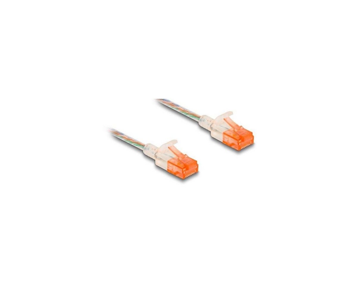 Delock 80351 - Netzwerkkabel RJ45, U/UTP, 0,3m, transparent LAN-Kabel, (30,00 cm) von Delock