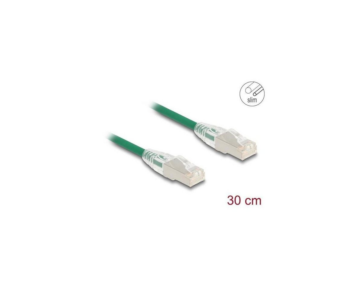 Delock 80363 - Netzwerkkabel RJ45, U/FTP, 0,3m, grün LAN-Kabel, (30,00 cm) von Delock