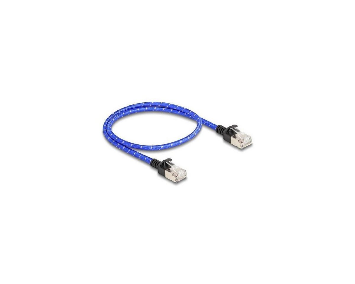 Delock 80376 - Netzwerkkabel RJ45, U/FTP, 0,5m, blau LAN-Kabel, (50,00 cm) von Delock