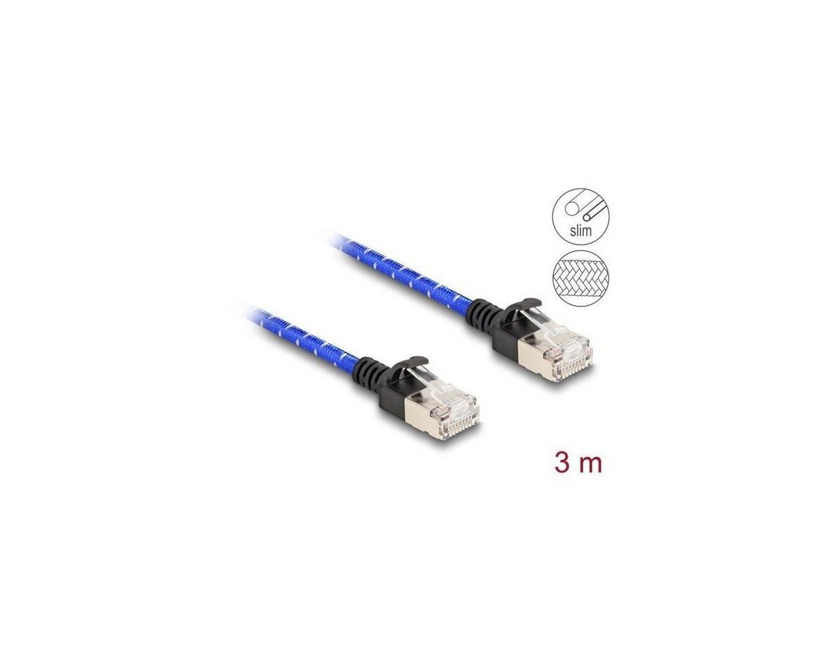 Delock 80379 - Netzwerkkabel RJ45, U/FTP, 3m, blau LAN-Kabel, (300,00 cm) von Delock