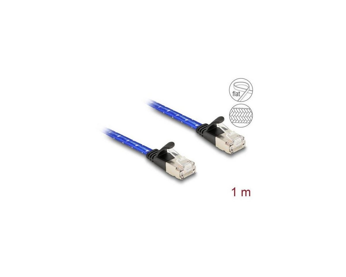 Delock 80383 - Netzwerkkabel RJ45, U/FTP, 1m, blau LAN-Kabel, (100,00 cm) von Delock