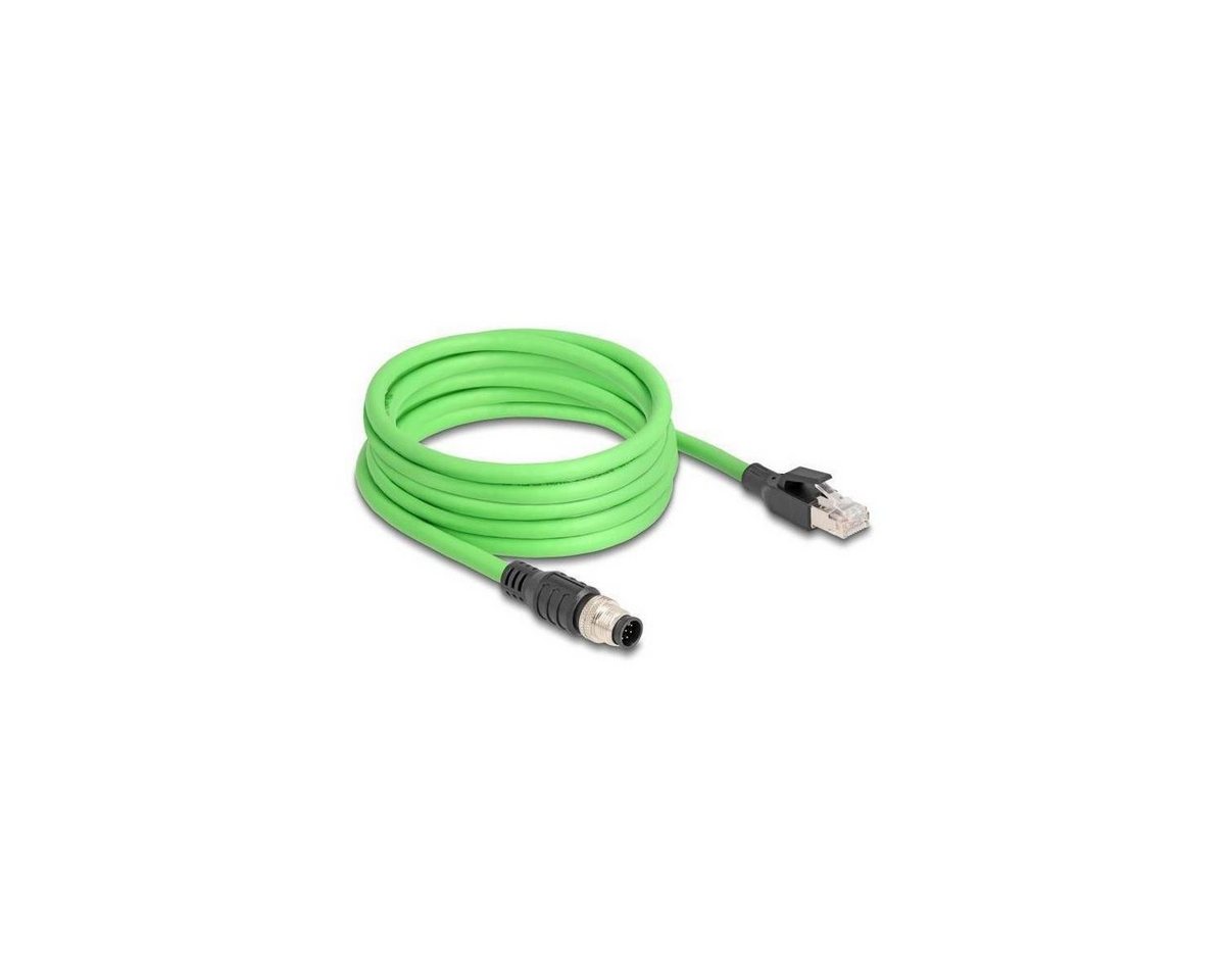 Delock 80424 - M12 Kabel A-kodiert 8 Pin Stecker zu RJ45... Computer-Kabel, M12 8 Pin A-kodiert, M12 (500,00 cm) von Delock