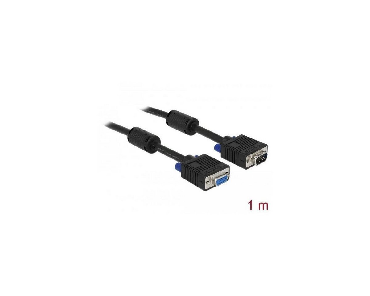 Delock 82563 - SVGA Verlängerungskabel Stecker zu Buchse 1 m HDMI-Kabel, VGA, VGA (100,00 cm) von Delock