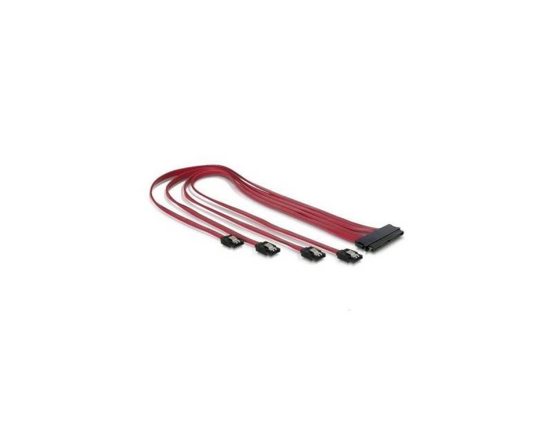 Delock 83044 - Delock Kabel SAS SFF-8484 zu 4 x SATA 7 Pin 50 cm Computer-Kabel, SAS von Delock