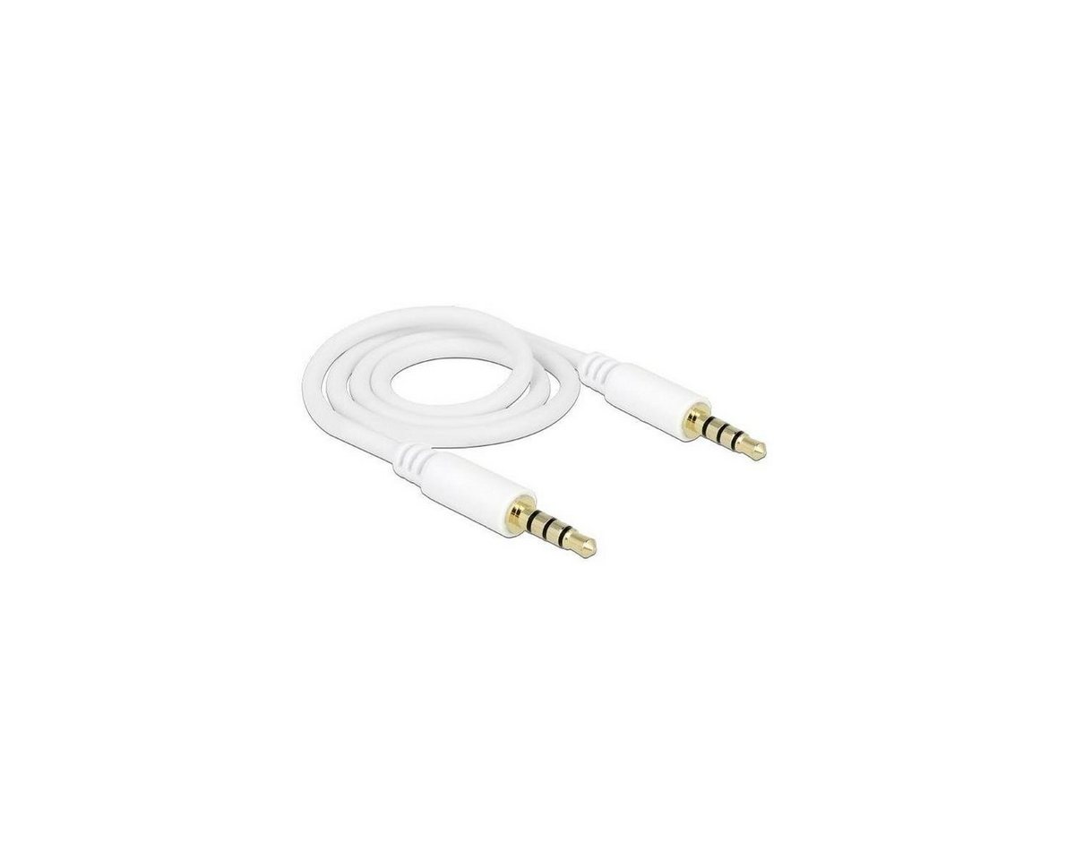 Delock 83439 - Kabel Klinke 3,5 mm 4 Pin Stecker > Stecker 0,5 m Audio-Kabel, Klinkenstecker/-buchse 3.5mm, Klinke (50,00 cm) von Delock