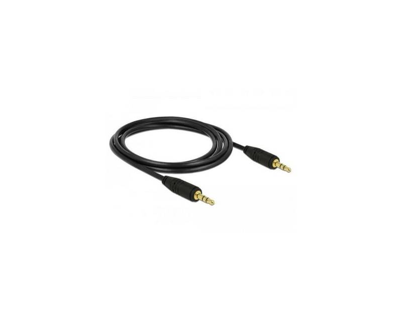 Delock 83746 - Klinkenkabel 3,5 mm 3 Pin Stecker > Stecker 2 m schwarz Audio-Kabel, Klinkenstecker/-buchse 3.5mm, Klinke (200,00 cm) von Delock