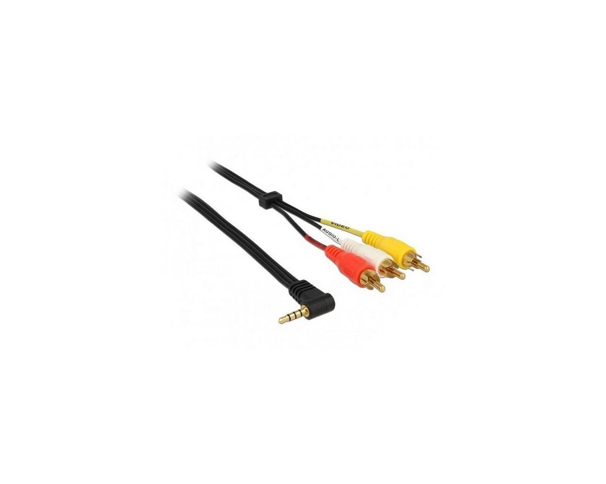 Delock 84504 - Kabel Klinke 3,5 mm 4 Pin Stecker gewinkelt zu 3... Audio-Kabel, Klinkenstecker/-buchse 3.5mm, Klinke (150,00 cm) von Delock