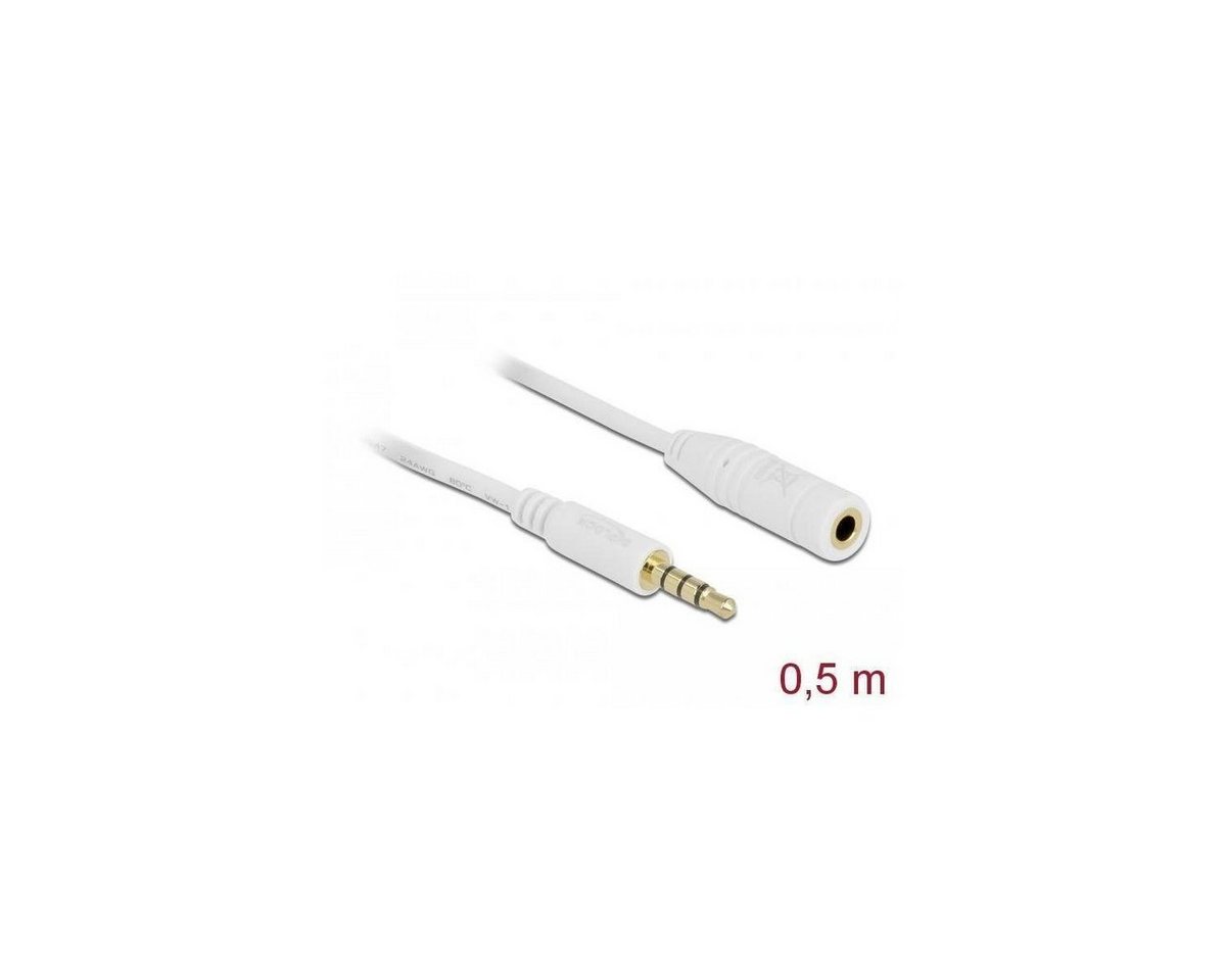 Delock 84717 - Verlängerungskabel Audio Klinke 3,5 mm Stecker /... Audio-Kabel, Klinkenstecker/-buchse 3.5mm, Klinke (50,00 cm) von Delock