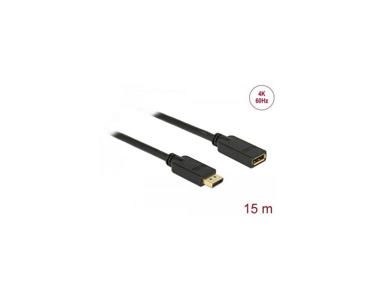 Delock 84908 - DisplayPort 1.2 Verlängerungskabel 4K 60 Hz 15 m HDMI-Kabel, Display Port, DisplayPort (1500,00 cm) von Delock