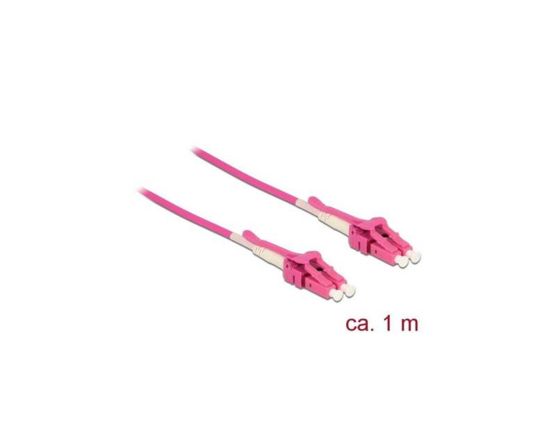 Delock 85132 - Kabel Lichtwellenleiter LC > LC Multimode OM4... Glasfaserkabel, LC Duplex, (100,00 cm) von Delock