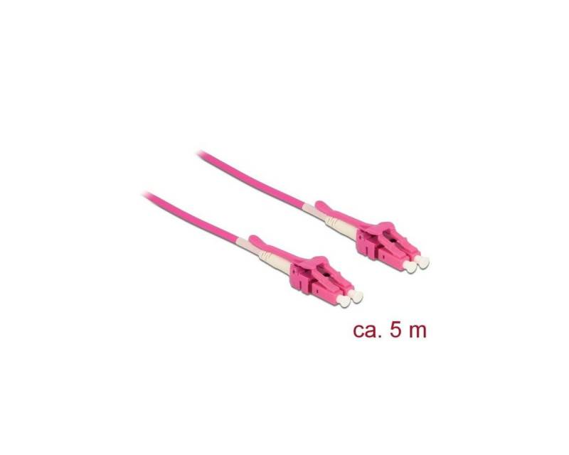 Delock 85135 - Kabel Lichtwellenleiter LC > LC Multimode OM4... Glasfaserkabel, LC Duplex, (500,00 cm) von Delock