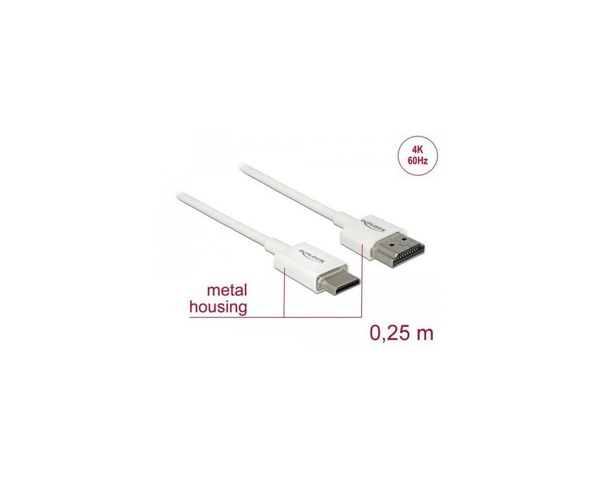 Delock 85140 - Kabel High Speed HDMI mit Ethernet - HDMI-A... Computer-Kabel, HDMI-A, HDMI (25,00 cm) von Delock