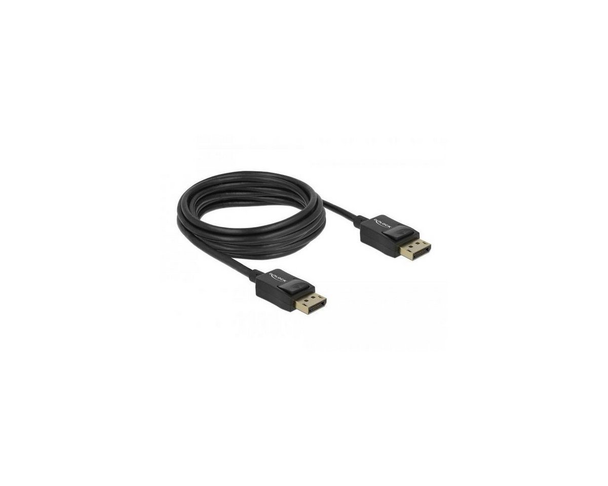 Delock 85303 - Koaxiales DisplayPort Kabel 8K 60 Hz, 4 m, schwarz HDMI-Kabel, Display Port, DisplayPort (400,00 cm) von Delock