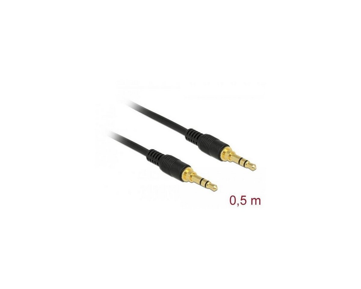 Delock 85545 - Klinkenkabel 3,5 mm 3 Pin Stecker > Stecker 0,5... Audio-Kabel, Klinkenstecker/-buchse 3.5mm, Klinke (50,00 cm) von Delock